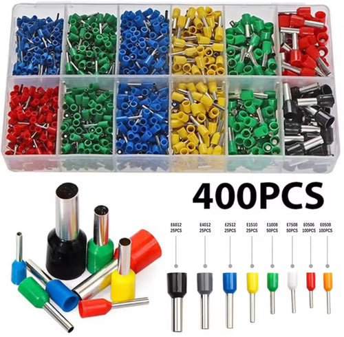 400PCS Insulated Ferrule Connector Kit